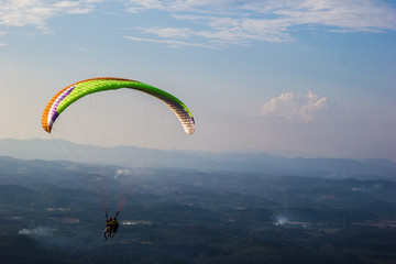 paraglider in the mountains