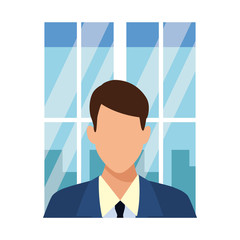 Businessman faceless profile avatar