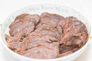 Chinese food sauce beef slices - Image