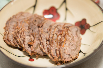 Chinese food sauce beef slices - Image