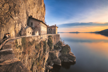 Hermitage of Santa Caterina del Sasso, Lake Maggiore, Lombardy, Italy
