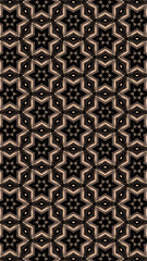 Ornate geometric pattern and abstract multicolored background