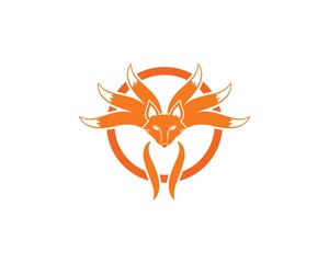 fox logo icon vector template