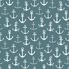 vector seamless pattern with anchors