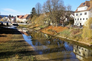 fluss donau Brücke in Wöhrden in tuttlingen in deutschland