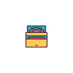 Wallet icon design. Shopping icon vector design