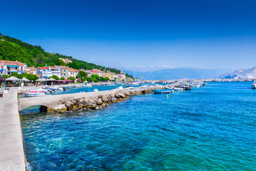 Fototapeta premium Wonderful romantic summer afternoon landscape panorama coastline