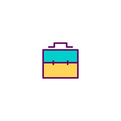 Briefcase icon design. Stationery icon vector design