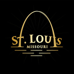St. Louis. Saint Louis design template. Vector and illustrtion. - obrazy, fototapety, plakaty