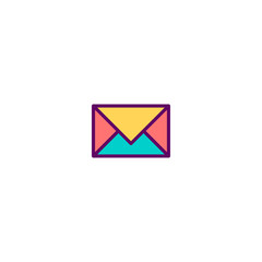 Envelope icon design. Stationery icon vector design