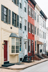 Row houses in Bolton Hill, Baltimore, Maryland