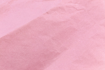 Texture of pink craft crumpled paper background
