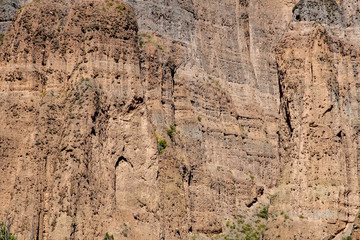 View on the rocks and the mountains of Iruya, Argentina