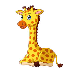 Obraz premium cute cartoon giraffe