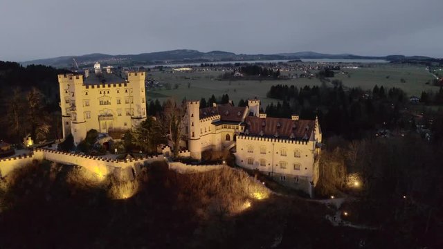 Aerial View of Hohenschwangau Castle