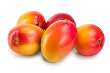 Mango fruit isolated on white background close-up