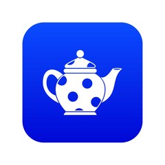 Kettle icon digital blue for any design isolated on white vector illustration