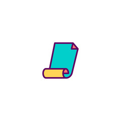 Paper icon design. Stationery icon vector design