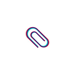 Paper clip icon design. Stationery icon vector design