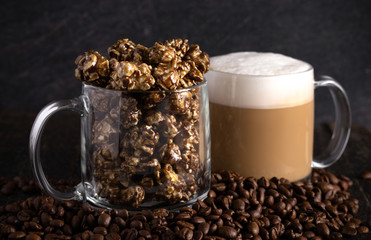Mug of Coffee Flavored Candy Coated Popcorn