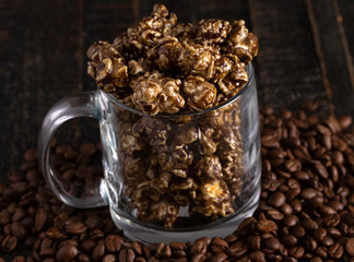 Mug of Coffee Flavored Candy Coated Popcorn