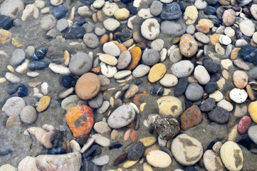 stones and sea