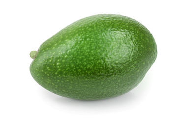 whole avocado isolated on white background close-up