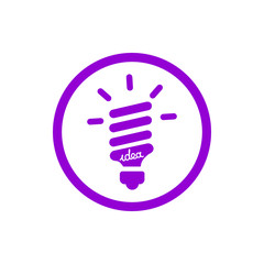 idea, bulb, light, energy bulb, head, thinking, creative business idea dark violet color icon