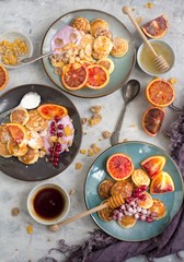 Dutch mini pancakes called poffertjes