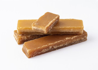 brown sugar bar on white background..