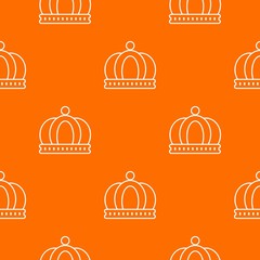 Empire crown pattern vector orange for any web design best