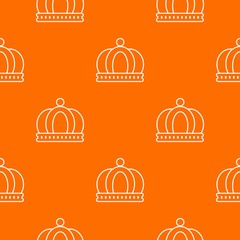 Empire crown pattern vector orange for any web design best