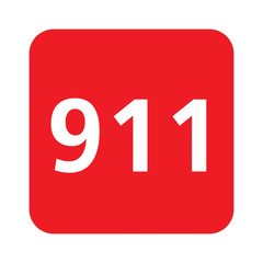 Fototapeta premium 911 Emergency call number sign
