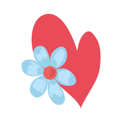 love romantic heart flower