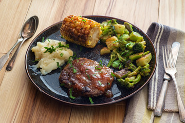 Salisbury Steak Grilled Vegetables