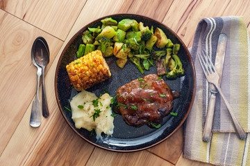 Salisbury Steak Grilled Vegetables