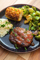 Salisbury Steak Grilled Vegetables