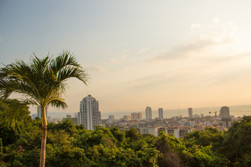Beautiful view of the panorama of Pattaya, Thailand