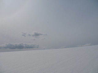 Snow field and sky