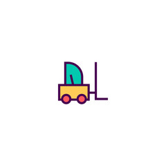 Forklift icon design. Transportation icon vector design