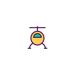 Helicopter icon design. Transportation icon vector design