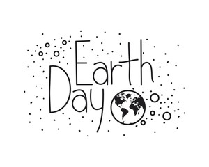 earth day label icon