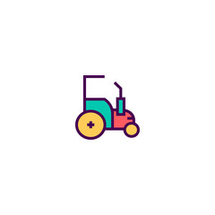 Tractor icon design. Transportation icon vector design