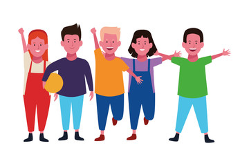 Obraz premium Kids friends cartoon