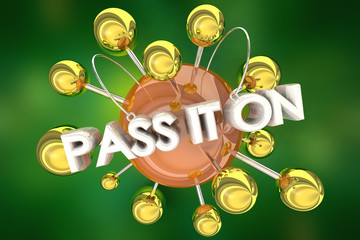 Pass it On Spread the Word Communication 3d Illustration