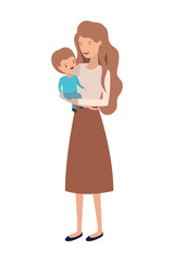 woman with baby avatar character