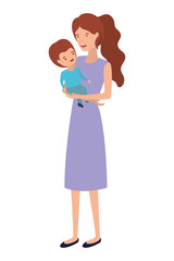 woman with baby avatar character