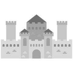 Front view of a castle