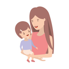 woman with baby avatar character