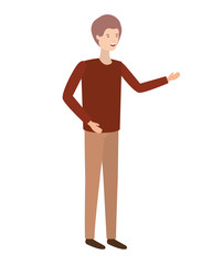 young man standing avatar character